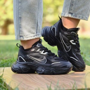 تخفیف بی تکرار کفش کتونی اسپرت زنانه دخترانه مدل نایک شیک و مدرن  رنگ مشکی تمام  با ارسال رایگان