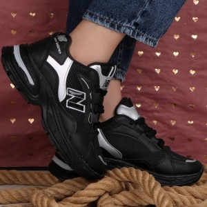 تخفیف  فوق العاده کفش کتونی اسپرت زنانه دخترانه مدل نیوبالانس ایده ال برای استفاده روزمره  رنگ  مشکی تمام  با ارسال رایگان