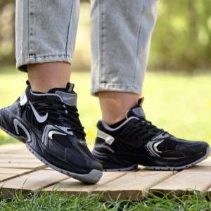 فروش  بی نظیر کفش کتونی اسپرت زنانه دخترانه مدل نایک شیک و مدرن رنگ مشکی نقره ای  طوسی با ارسال رایگان