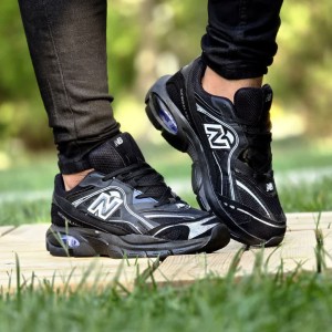 فروش استثنایی کفش کتونی اسپرت مردانه و پسرانه مدل نیوبالانس طرح کپسولی  فوق العاده با کیفیت رنگ کرم ابی با ارسال رایگان