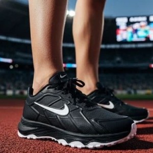 فروش عاااالی کفش کتونی اسپرت نایک مردانه بسیار شیک و راحت رنگ مشکی  سفیدبا ارسال رایگان