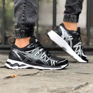 کفش کتونی اسپرت مردانه و پسرانه مدل اسیکس زیره پیو طبی سبک و راحت مشکی بنفش با ارسال رایگان 3765