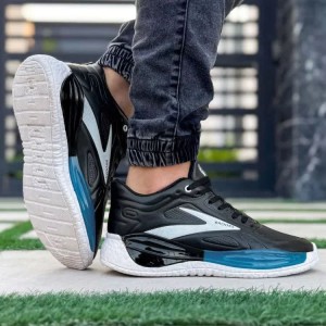 فروش شگفت انگیز کفش کتونی اسپرت بروکس کپسولی مردانه پسرانه با دوام و به روز رنگ مشکی آبی زیره سفید با ارسال رایگان