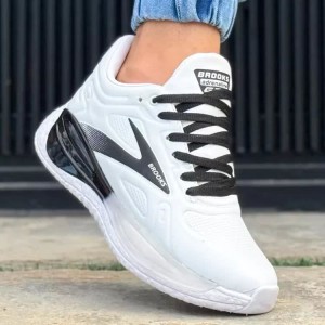 فروش شگفت انگیز کفش کتونی اسپرت بروکس کپسولی مردانه پسرانه با دوام و به روز رنگ مشکی آبی زیره سفید با ارسال رایگان