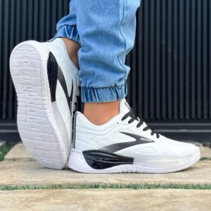 فروش شگفت انگیز کفش کتونی اسپرت بروکس کپسولی مردانه پسرانه با دوام و به روز رنگ مشکی آبی زیره سفید با ارسال رایگان