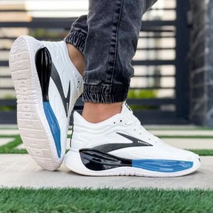 حراج عالی کفش کتونی اسپرت بروکس کپسولی مردانه پسرانه بسیار جذاب و راحت رنگ سفید مشکی با ارسال رایگان