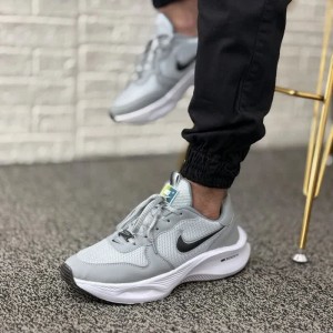 حراجی کفش کتونی اسپرت نایک مردانه پسرانه خاص رنگ طوسی نایک مشکی با ارسال رایگان