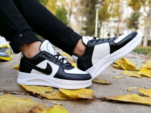 کفش اسپرت زنانه نایک جردن دخترانه ارسال درب منزل سفید مشکی