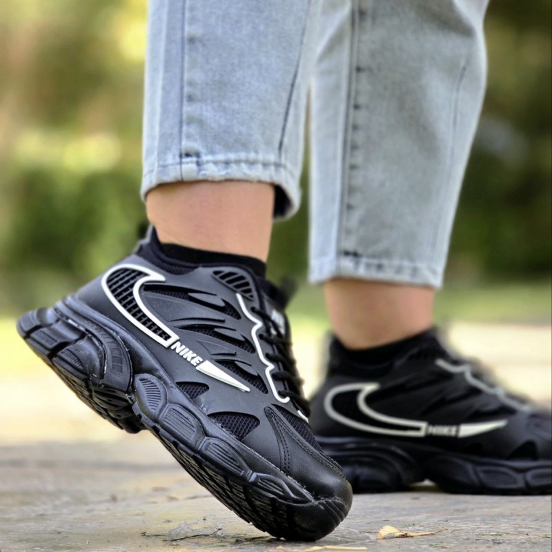 فروش عالی کفش  اسپرت دخترانه زنانه مدل نایک برعکس زیبا و پرفروش رنگ مشکی با ارسال رایگان