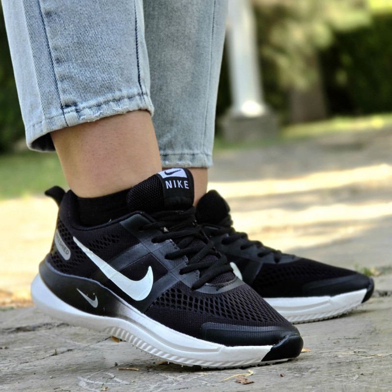 حراج فوق العاده  کفش  اسپرت مردانه زنانه مدل نایک گام لند منحصر به فرد وباکیفیت رنگ مشکی زیره سفید با ارسال رایگان