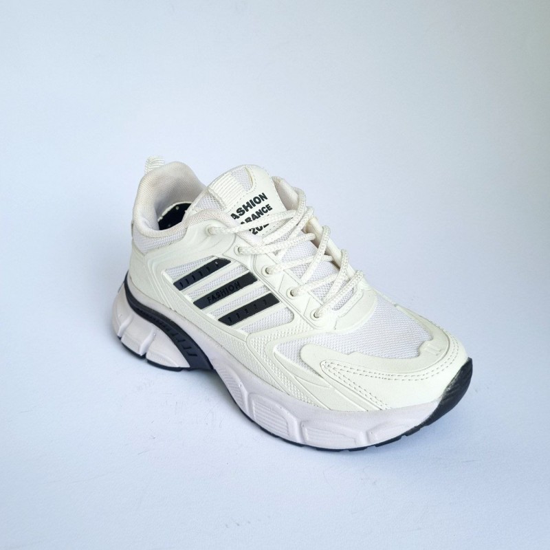 فروش فوق العاده  کفش کتونی اسپرت دخترانه و زنانه مدل ادیداس بسیار جذاب رنگ سفید مشکی  با ارسال رایگان