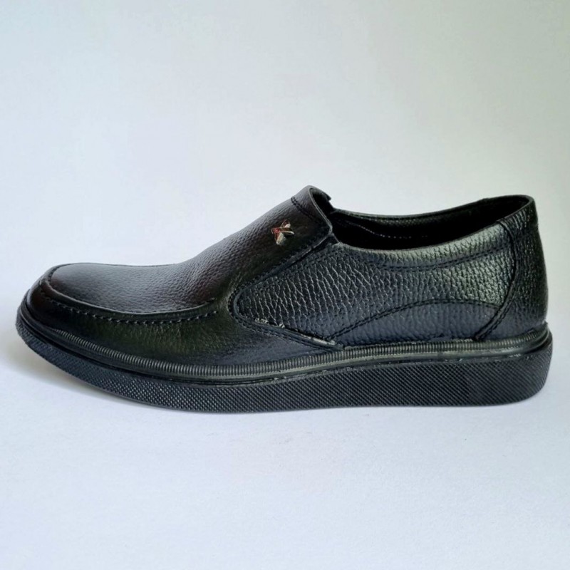 فروش فوق العاده کفش چرم طبیعی تبریز مردانه به روز و راحت رنگ مشکی با ارسال رایگان