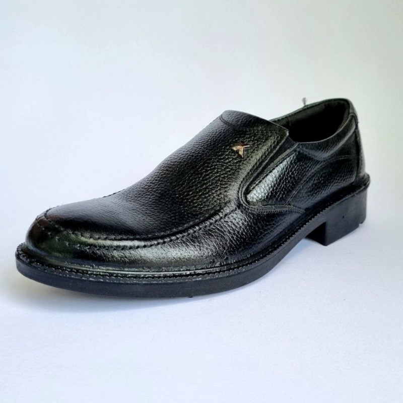 فروش با دوام کفش چرم طبیعی تبریز مردانه جدید و زیبا  رنگ مشکی با ارسال رایگان