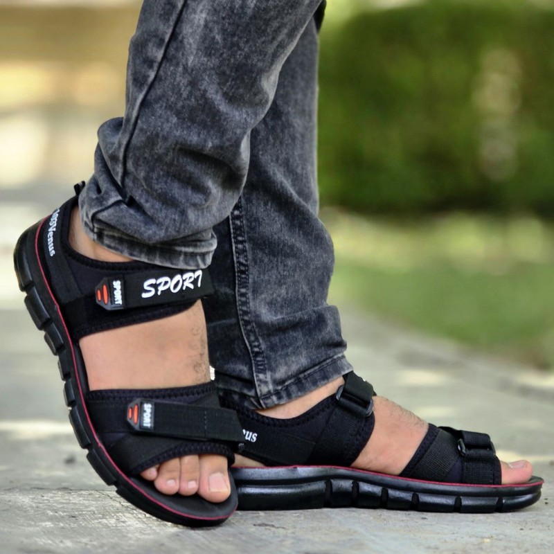 حراج ویژه صندل چسبی طبی مردانه یه مدل  خوشپا و منحصربفرد رنگ مشکی با ارسال رایگان