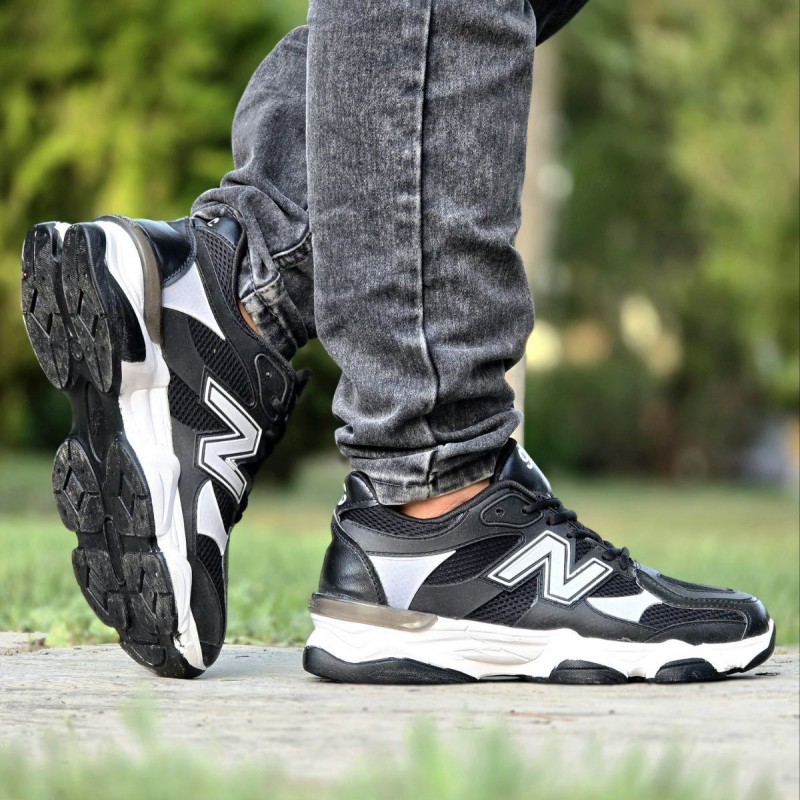 حراج ویژه این هفته کفش اسپرت پسرانه و مردانه مدل نیوبالانس9060 با دوام و مقاومت بالا رنگ مشکی سفید  با ارسال رایگان