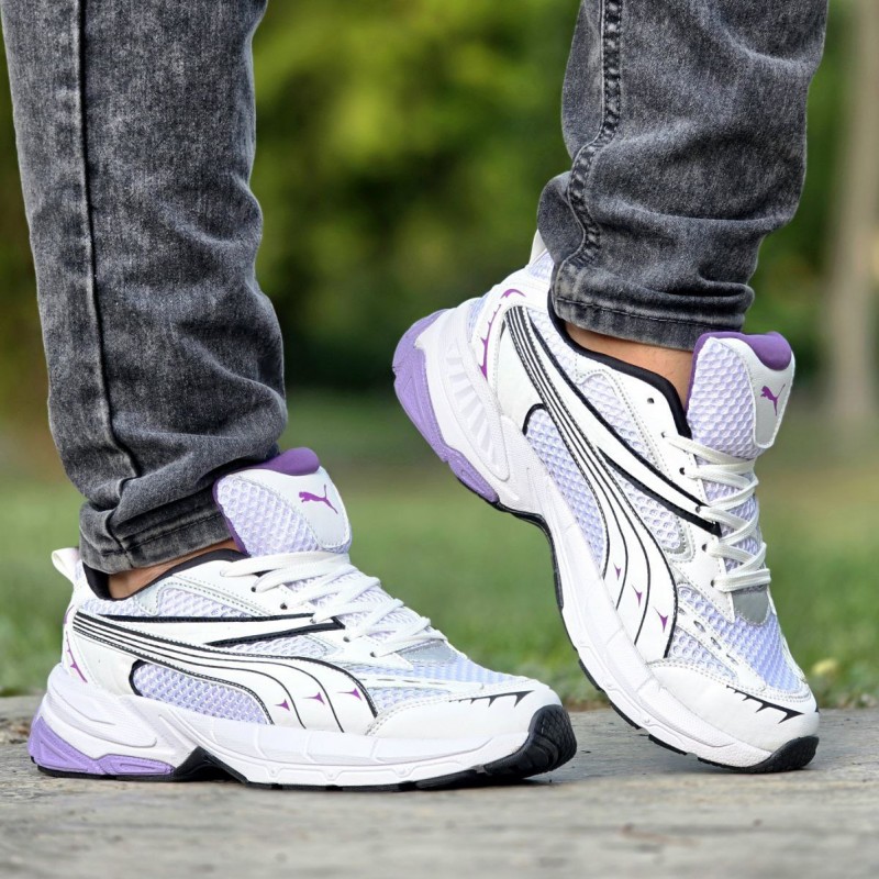 فروش هیجان انگیز کفش کتونی اسپرت مردانه و پسرانه مدل اسیکس پرطرفدار رنگ سفید مشکی یاسی  با ارسال رایگان