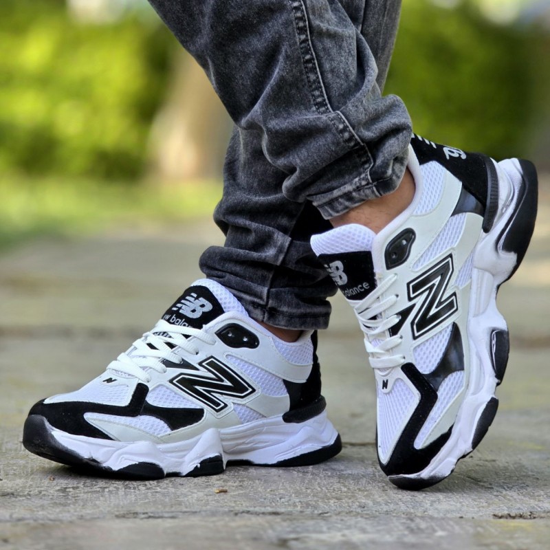 فروش ویژه  کفش کتونی اسپرت پسرانه و مردانه مدل نیوبالانس جدید رنگ سفید مشکی با ارسال رایگان