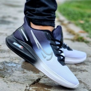 فروش جدید ترین کفش کتونی مردانه و پسرانه مدل نایک رنگ سفید آبی مشکی فوق العاده راحت و سبک با ارسال رایگان