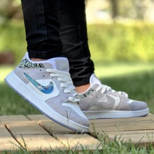 فروش هیجان انگیز ست کفش  اسپرت مردانه زنانه مدل نایک دراگون Nike Dragon  زیبا و پرفروش رنگ مشکی آبی زیره سفیدبا ارسال رایگان