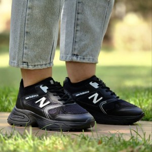فرووش عااااالی کفش کتونی اسپرت مردانه و زنانه مدل نیوبالانس زیبا و جذاب رنگ مشکی تمام با ارسال رایگان