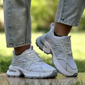 حراج عاالی کفش کتونی اسپرت دخترانه و زنانه مدل نیوبالانس اصیل و سبک رنگ طوسی نقره ای با ارسال رایگان