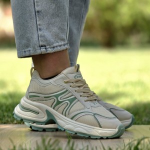 حراج خاص کفش کتونی اسپرت دخترانه و زنانه مدل مکس بادوام و سبک رنگ سفید نقره ای  با ارسال رایگان