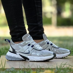 حراجی ست کفش  اسپرت مردانه زنانه مدل نایک دراگون Nike Dragon جدید و مقاوم رنگ طوسی آبی زیره سفید   با ارسال رایگان