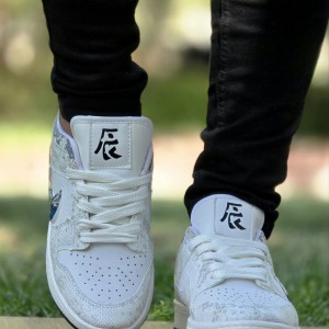 تخفیف خاص کفش  کتونی اسپرت مردانه زنانه مدل نایک دراگون جدید و شیک رنگ مشکی زیره سفید با ارسال رایگان