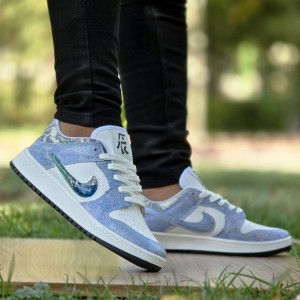 تخفیف کفش کتونی اسپرت مردانه و پسرانه مدل نایک دراگون متفاوت و ترند رنگ سفیدابی با ارسال رایگان
