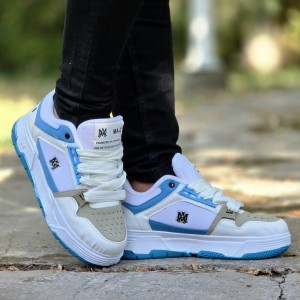 فرووش وااقعی کفش کتونی اسپرت مردانه و پسرانه مدل Amiri (امیری) ترند و خوشپا رنگ مشکی سبز با ارسال رایگان