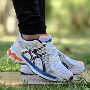 تخفیف ویژه کفش کتونی اسپرت مردانه و پسرانه مدل اسیکس مقاوم و عالی رنگ سفید آبی  با ارسال رایگان