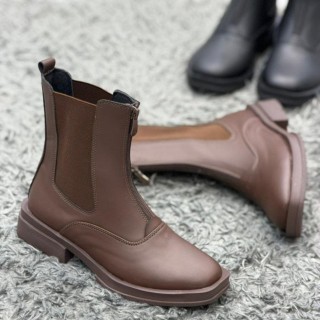 بوت جلو مربعی وسط زیپ