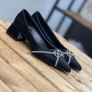پاشنه 3 سانت نگین گره ای