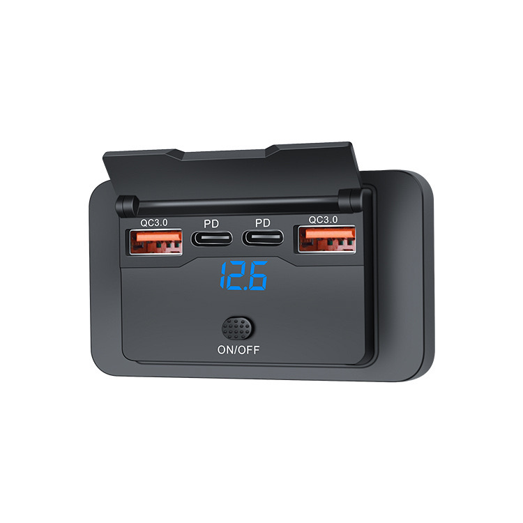 مبدل شارژر تایپ سی PD توکار خودرو کمپر و کاروان SH-1181