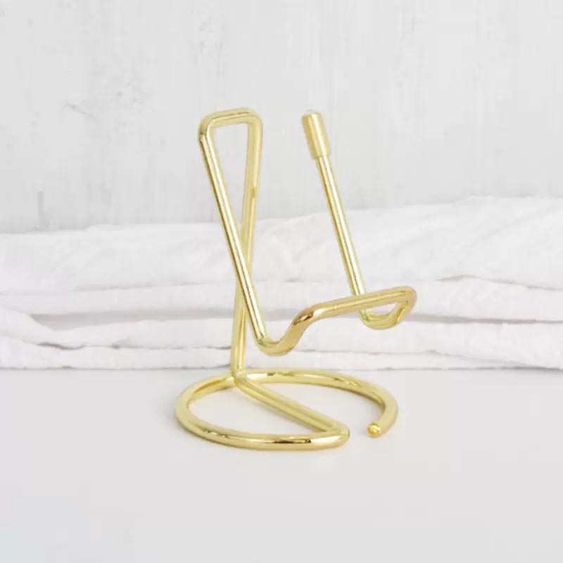 هولدر و پایه نگهدارنده رومیزی موبایل فلزی طلایی SH-1182