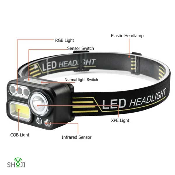 چراغ پیشانی COB سنسوردار SH-1237