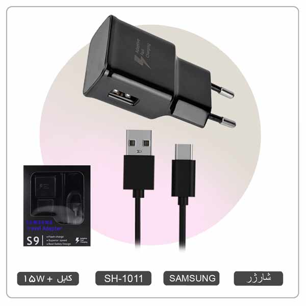 کله شارژر فست شارژ سامسونگ اصلی  15 وات + کابل تایپ سی  EP-TA20CBCQGCH کد:SH-1011