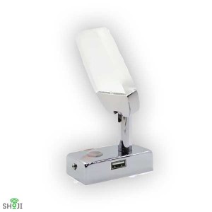 چراغ مطالعه دیواری + شارژر USB کمپر و کاروان SH-1208