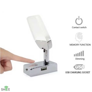 چراغ مطالعه دیواری + شارژر USB کمپر و کاروان SH-1208