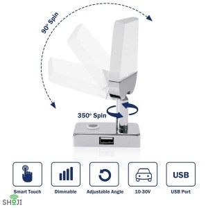 چراغ مطالعه دیواری + شارژر USB کمپر و کاروان SH-1208