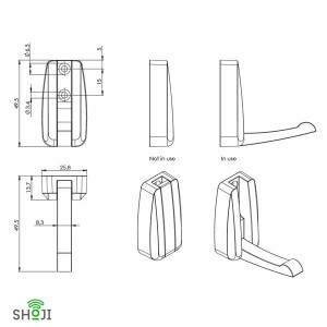 آویز لباس تاشو فلزی مخصوص کمپر و کاروان  SH-1213