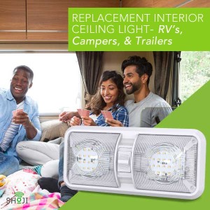 چراغ سقفی کمپر و کاروان 48 LED روکار 12 ولت