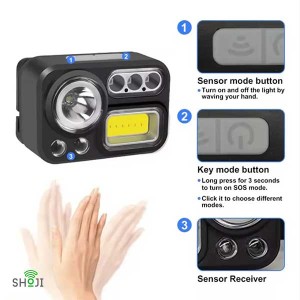 چراغ پیشانی COB سنسوردار SH-1237