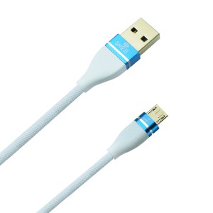 خرید کابل شارژ  اندروید(MICRO USB) شوجی با سوکت طلایی بافته_شوجی ایران