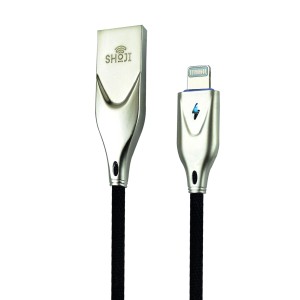 خرید عمده کابل شارژر قطع کن هوشمند شوجی مدل:SH-1022 لایتنینگ اپل آیفون با نشانگر LED