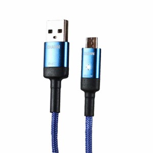 کابل شارژر میکرو USB اندروید رنگی قطع کن دار هوشمند MUSTANG | موستانگ با نشانگر LED شوجی SH-1084