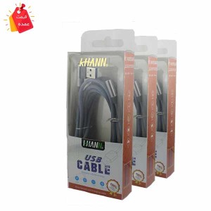 خرید عمده کابل شارژر 3 متری لایتنینگ آیفون رنگی گیمینگ  خان SH-1100
