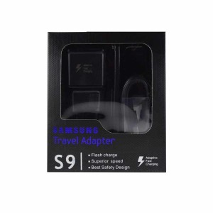 خرید عمده شارژر اصلی سامسونگ S9 فست شارژر 15W + کابل تایپ سی EP-TA20CBCQGCH کد:SH-1011