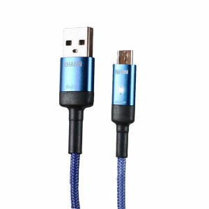 کابل شارژر میکرو USB اندروید رنگی قطع کن دار هوشمند MUSTANG | موستانگ با نشانگر LED شوجی SH-1084