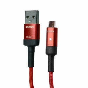 کابل شارژر میکرو USB اندروید رنگی قطع کن دار هوشمند MUSTANG | موستانگ با نشانگر LED شوجی SH-1084